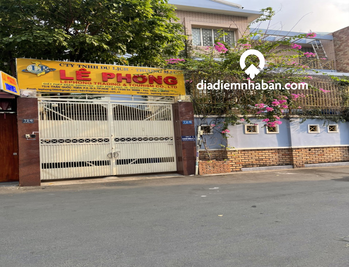 Bán Biệt Thự 72/6 Trần Quốc Toản Quận 3 - 3 Tầng - 65 Tỷ